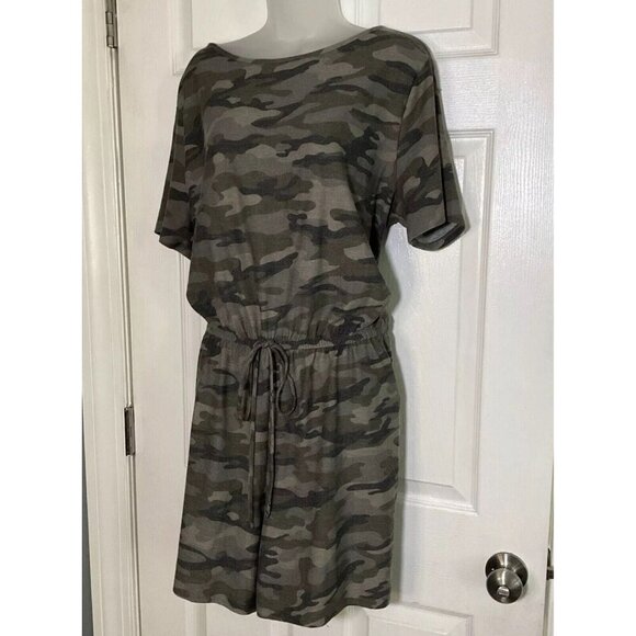 camo camouflage Romper Green Pockets Lightweight Loungewear Size 3XL Pockets - Picture 2 of 13
